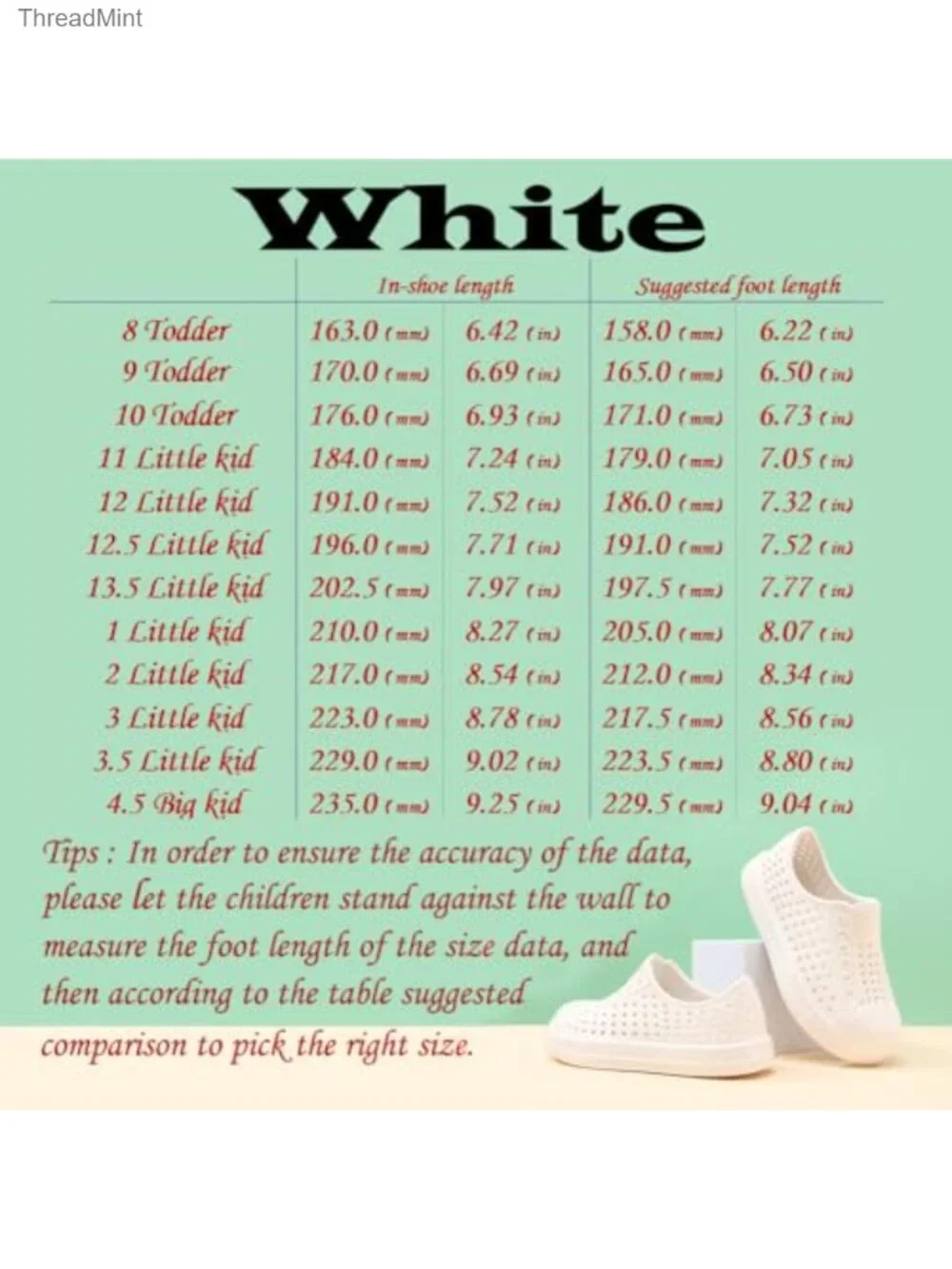 Toddler Kids Water Shoes Boys Girls Quick Dry EVA Rubber Sandals, Slip-on